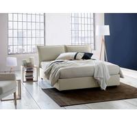 Dmora Letto alla Francese Agnese, Letto Contenitore in Tessuto, Apertura Frontale, Adatto per Materasso Cm 140x190, 100% Made in Italy, Beige