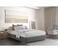Talamo Italia - Letto alla francese Azzurra, Letto contenitore in tessuto, Apertura frontale, adatto per materasso Cm 140x190, 100% Made in Italy, Tortora