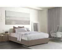 Dmora Letto alla Francese Azzurra, Letto Contenitore in Tessuto, Apertura Frontale, Adatto per Materasso Cm 140x190, 100% Made in Italy, Tortora