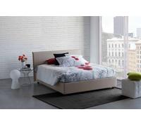 Dmora Letto alla Francese Berenice, Letto Contenitore in Tessuto, Apertura Frontale, Adatto per Materasso Cm 140x200, 100% Made in Italy, Tortora