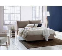 Talamo Italia - Letto alla francese Maddalena, Letto contenitore in tessuto, Apertura frontale, adatto per materasso Cm 140x200, 100% Made in Italy, Blu