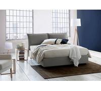 Dmora Letto alla Francese Teresa, Letto Contenitore in Tessuto, Apertura Frontale, con Materasso Cm 140x200 Incluso, 100% Made in Italy, Grigio