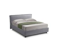 Dmora Letto Alla Francese Tita Grigio Sfoderabile Contenitore, Dimensione Materasso 120x190 cm Made in Italy