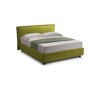 Dmora Letto Alla Francese Tita Verde Sfoderabile Contenitore, Dimensione Materasso 120x190 cm Made in Italy