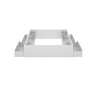 Dmora Letto Matrimoniale Caret, Sommier per Camera da Letto, Giroletto per Stanza, Struttura Porta Materasso, 169x205 h39 cm, Bianco