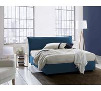 Dmora Letto Matrimoniale Clodovea, Letto Contenitore sfoderabile con testiera e giroletto Contenitore Imbottiti, 100% Made in Italy, con Materasso 160x190 Cm Incluso, Blu