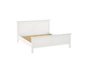 Dmora - Letto Piazza e Mezza Inaya, Sommier per Camera da Letto, Giroletto per Stanza, Struttura Porta Materasso, 211x179 h110 cm, Bianco