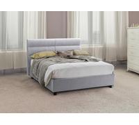 Dmora Letto Piazza e Mezza Talia Grigio Materasso Incluso Sfoderabile, Contenitore Made in Italy