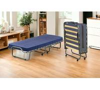 Dmora Letto Pieghevole Rosalba, Brandina con Rete a 15 doghe, Lettino salvaspazio, 100% Made in Italy, 80x200h40 cm, Materasso Memory Incluso