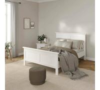Dmora - Letto Singolo Gasparde, Sommier per Camera da Letto, Giroletto per Stanza, Struttura Porta Materasso, 211x158 h110 cm, Bianco