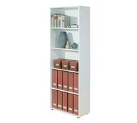 Dmora Libreria 5 Ripiani-Bianco, 60 x 180 x 30 cm