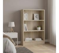 Dmora - Libreria Azenor, Scaffale da ufficio, Mobile portalibri, Biblioteca, 79x27 h107 cm, Quercia