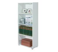 Dmora Libreria con Quattro Ripiani, Colore Bianco, cm 60 x 145 x 30
