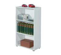 Dmora Libreria con Tre Ripiani, Colore Bianco, cm 60 x 110 x 30