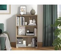 Dmora Libreria Ketora 70x25x108h cm Marrone Rovere Grigio 2 Ripiani Installazione a Terra, Biblioteca Sfumatura Colore Struttura Rovere Grigio