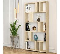 Dmora Libreria Nucleus 90x20x180h cm Beige Marmo 4 Ripiani Installazione Libera, Biblioteca Struttura Verticale