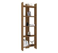 Dmora Libreria Umbrel 52x23x149h cm Marrone Rovere 5 Ripiani Installazione Libera, Biblioteca Struttura Verticale