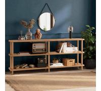 Dmora Libreria Valara, Scaffale da Ufficio, Mobile portalibri, Biblioteca, 180x35 h75 cm, Quercia