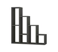 Dmora - Libreria Veridian, Scaffale da ufficio, Mobile portalibri, Biblioteca, 42x20 h89 cm, Antracite