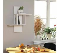 Dmora - Mensola Hyperion, Scaffale, Ripiano a muro, Scaffalatura multiuso, 64x20h70 cm, Bianco