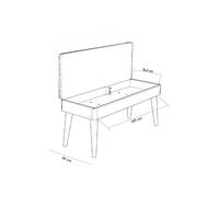 Dmora Mobile da Ingresso Baham, Entratina Appendiabiti, Composizione per atrio, Consolle portaoggetti Multifunzione, 50x38h135 cm, Quercia e Verde