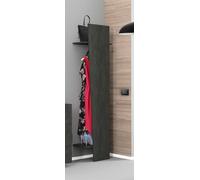 Dmora - Mobile da ingresso Sante, Entratina moderna multifunzione, Armadietto multiuso per atrio, 100% Made in Italy, cm 50x30h200, Antracite