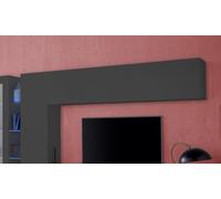 Dmora Mobile Pensile Anette 30x40h cm Nero Antracite 2 Vani Un'anta, Apertura a Ribalta Made in Italy