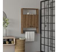 Dmora Mobile Pensile Konala 60x87h cm Marrone Noce 2 Ripiani Apertura Battente, 2 Ante
