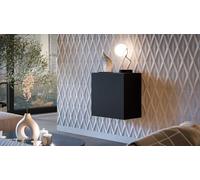 Dmora Mobile Pensile Sparone 29.8x50h cm Grigio Antracite un Ripiano Modulabile, 2 Vani