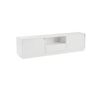 Dmora - Mobile porta TV Lovere, Credenza da soggiorno, Armadio basso per TV, Base parete attrezzata, 160x30 h42 cm, Bianco