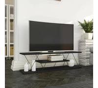 Dmora - Mobile porta TV Lysithea, Credenza da soggiorno, Armadio basso per TV, Base parete attrezzata, 120x30h33 cm, Antracite e Grigio
