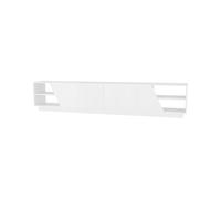 Dmora - Mobile porta TV Nyx, Credenza da soggiorno, Armadio basso per TV, Base parete attrezzata, 240x37h47 cm, Bianco