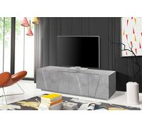 Dmora Mobile Porta TV Raul, Credenza Bassa da Soggiorno, Base Porta Televisione, 100% Made in Italy, cm 162x44h46, Cemento
