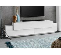 Dmora Mobile Porta TV TEO, Credenza Bassa da Soggiorno, Base Porta Televisione, 100% Made in Italy, cm 200x45h52, Bianco Lucido