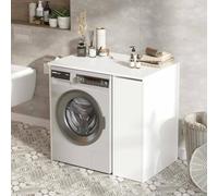 Dmora Mobile Sottolavabo Almaak 94x60x88h cm Bianco Apertura Scorrevole Un'anta, Chiusura Scorrevole