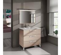 Dmora Armadio portarifiuti da esterno o interno, Mobile porta 3 sacchi a 3 ante, 100% Made in Italy, cm 102x37h90, colore Grigio chiaro