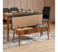 Dmora - Panca Mirphak, Panchina multiuso, Seduta per ospiti, Cassapanca multifunzione, 110x40h85 cm, Noce e Antracite