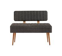 Dmora Panca Muliphein, Panchina Multiuso, Seduta per Ospiti, Cassapanca Multifunzione, 90x39 h40 cm, Quercia e Antracite