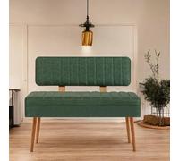 Dmora Panca Muliphein, Panchina Multiuso, Seduta per Ospiti, Cassapanca Multifunzione, 90x39 h40 cm, Quercia e Verde