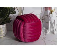 Dmora Pouf Karori, Poltrona Multiuso, Scendiletto, Pouf poggiapiedi, 45x45 h45 cm, Fucsia