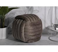 Dmora Pouf Karori, Poltrona Multiuso, Scendiletto, Pouf poggiapiedi, 45x45 h45 cm, Grigio