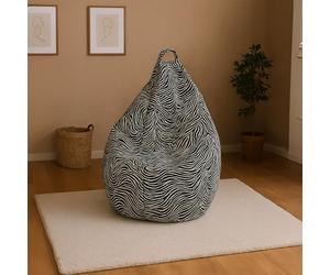 Dmora Pouf Poltrona a Sacco, Rivestimento in Cotone, 60 x 50 x 80 cm