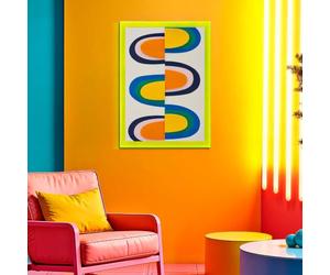 Dmora Quadro Doneton 50x70h cm Multicolore Materiale Struttura in Plastica Materiale Struttura in Legno, Materiale in Plastica