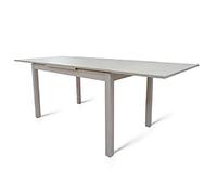Dmora Sala da Pranzo Estensibile, Tavolo Moderno con allunghe, Consolle allungabile, cm 80x130/210h76, Colore Bianco frassinato