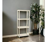 Dmora Scaffale a 2 Ripiani in Polipropilene, Scaffalatura Multiuso per Interno o Esterno, 100% Made in Italy, cm 60x30h133, Colore Grigio Chiaro