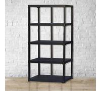 Dmora Scaffale a 3 Ripiani in Polipropilene, Scaffalatura Multiuso per Interno o Esterno, 100% Made in Italy, cm 100x45h176, Colore Antracite