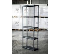 Dmora Scaffale a 3 Ripiani in Polipropilene, Scaffalatura Multiuso per Interno o Esterno, 100% Made in Italy, cm 60x30h176, Colore Antracite