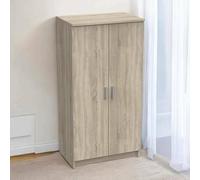 Dmora - Scarpiera Alcudia, Portascarpe salvaspazio, Scarpiera da ingresso, Armadio multiuso a 5 ripiani, 55x36h108 cm, Rovere