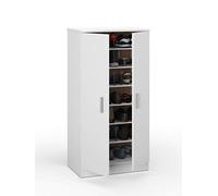 Dmora - Scarpiera Alcudia, Portascarpe salvaspazio, Scarpiera da Ingresso, Armadio Multiuso a 5 Ripiani, 55x36h108 cm, Bianco