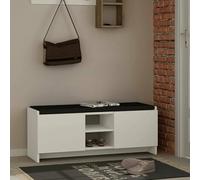 Dmora Scarpiera Algedi, Mobile portascarpe, Armadio da Ingresso Multiuso, Mobiletto per Calzature, 110x37h43 cm, Bianco